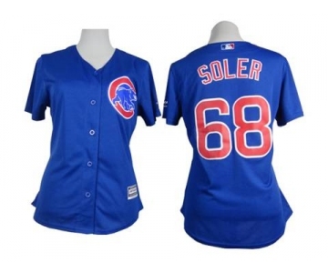 women mlb jerseys chicago cubs #68 soler blue