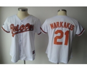 MLB Women Jerseys Baltimore Orioles #21 markakis white