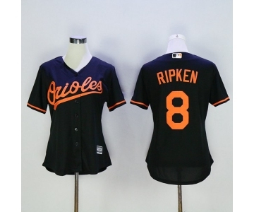 Women's Baltimore Orioles #8 Cal Ripken Majestic Black Cool Base Player Jersey