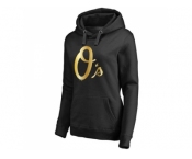 Women''s Baltimore Orioles Gold Collection Pullover Hoodie Black