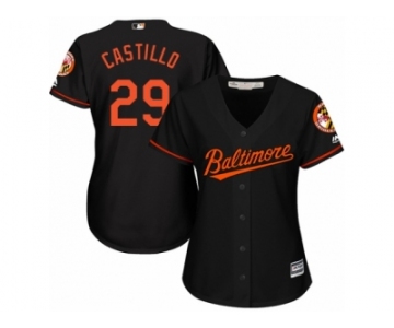 Women's Majestic Baltimore Orioles #29 Welington Castillo Authentic Black Alternate Cool Base MLB Jersey