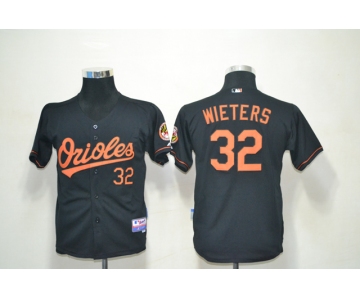 youth mlb jerseys baltimore orioles #32 wieters black (Cool Base)