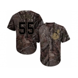 Youth Cleveland Indians #55 Roberto Perez Camo Realtree Collection Cool Base Stitched MLB Jersey