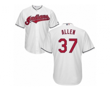 Youth Majestic Cleveland Indians #37 Cody Allen Authentic White Home Cool Base MLB Jersey