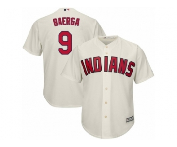 Youth Majestic Cleveland Indians #9 Carlos Baerga Replica Cream Alternate 2 Cool Base MLB Jersey