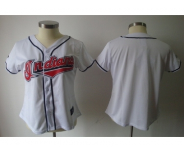 MLB Women Jerseys Cleveland Indians blank White