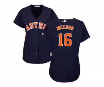Women's Houston Astros #16 Brian McCann Navy Blue Alternate Stitched MLB Jersey