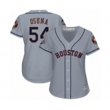 Women's Houston Astros #54 Roberto Osuna Authentic Grey Road Cool Base 2019 World Series Bound Baseball Jersey