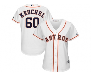 Women's Houston Astros #60 Dallas Keuchel Majestic White Home Cool Base Player Jersey