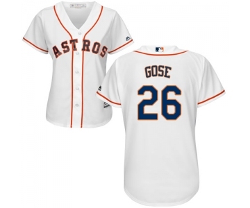 Women's Majestic Houston Astros #26 Anthony Gose Authentic White Home Cool Base MLB Jersey