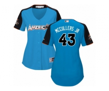 Women's Majestic Houston Astros #43 Lance McCullers Authentic Blue American League 2017 MLB All-Star MLB Jersey