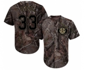 Youth Majestic Houston Astros #33 Mike Scott Authentic Camo Realtree Collection Flex Base MLB Jersey