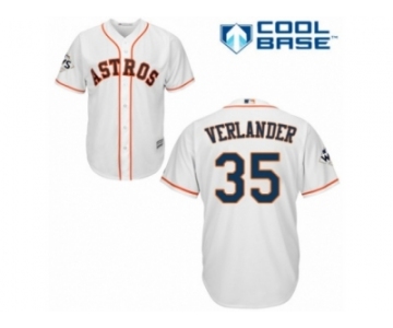 Youth Majestic Houston Astros #35 Justin Verlander Replica White Home Cool Base MLB Jersey