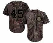 Youth Majestic Houston Astros #45 Carlos Lee Authentic Camo Realtree Collection Flex Base MLB Jersey