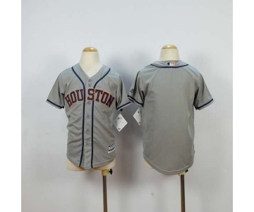 youth mlb jerseys houston astros blank grey