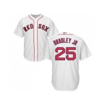 Youth Boston Red Sox #25 Jackie Bradley Jr White Cool Base Stitched MLB Jersey
