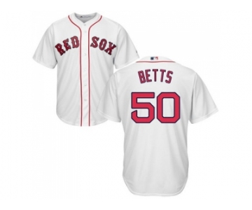 Youth Boston Red Sox #50 Mookie Betts White Cool Base Stitched MLB Jersey