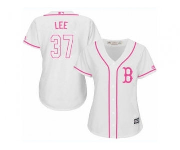 Women's Majestic Boston Red Sox #37 Bill Lee Replica White Fashion MLB Jersey