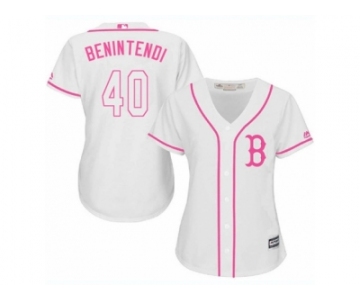 Women's Majestic Boston Red Sox #40 Andrew Benintendi Authentic White Fashion MLB Jersey