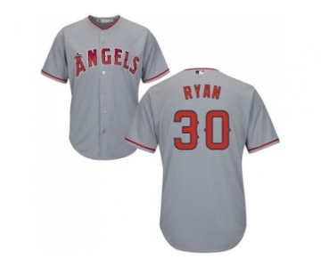 Women's Los Angeles Angels Of Anaheim #30 Nolan Ryan Grey Road Stitched MLB Jersey