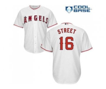 Youth Los Angeles Angels Of Anaheim #16 Huston Street White Cool Base Stitched MLB Jersey