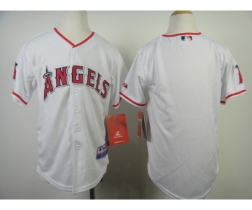 youth mlb jerseys los angeles angels blank white