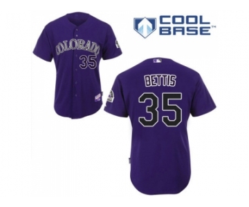 Youth Colorado Rockies #35 Chad Bettis Purple Cool Base Stitched MLB Jersey