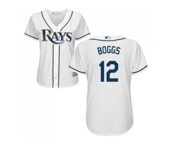 Women's Tampa Bay Rays #12 Wade Boggs White Home Stitched MLB Jersey