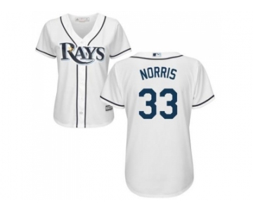 Women's Tampa Bay Rays #33 Derek Norris White Home Stitched MLB Jersey