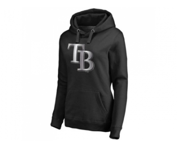 Women's Tampa Bay Rays Platinum Collection Pullover Hoodie Black