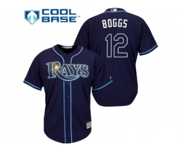 Youth Tampa Bay Rays #12 Wade Boggs Dark Blue Cool Base Stitched MLB Jersey
