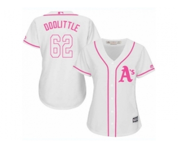 Women's Majestic Oakland Athletics #62 Sean Doolittle Replica White Fashion Cool Base MLB Jersey