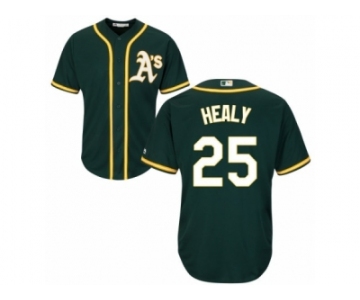 Youth Majestic Oakland Athletics #25 Ryon Healy Replica Green Alternate 1 Cool Base MLB Jersey