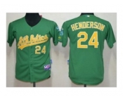 Youth mlb jerseys oakland athletics #24 henderson green