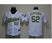 youth mlb jerseys oakland athletics #52 yoenis cespedes white