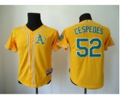 youth mlb jerseys oakland athletics #52 yoenis cespedes yellow