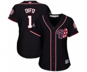 Women's Washington Nationals #1 Wilmer Difo Authentic Navy Blue Alternate 2 Cool Base 2019 World Series Bound Baseball Jersey