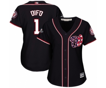 Women's Washington Nationals #1 Wilmer Difo Authentic Navy Blue Alternate 2 Cool Base 2019 World Series Bound Baseball Jersey
