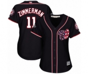 Women's Washington Nationals #11 Ryan Zimmerman Authentic Navy Blue Alternate 2 Cool Base 2019 World Series Bound Baseball Jersey