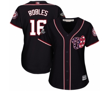 Women's Washington Nationals #16 Victor Robles Authentic Navy Blue Alternate 2 Cool Base 2019 World Series Bound Baseball Jersey
