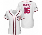 Women's Washington Nationals #16 Victor Robles Authentic White Home Cool Base 2019 World Series Bound Baseball Jersey