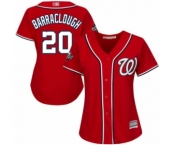 Women's Washington Nationals #20 Kyle Barraclough Authentic Red Alternate 1 Cool Base 2019 World Series Bound Baseball Jersey