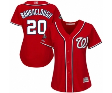 Women's Washington Nationals #20 Kyle Barraclough Authentic Red Alternate 1 Cool Base 2019 World Series Champions Baseball Jersey