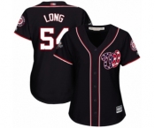 Women's Washington Nationals #54 Kevin Long Authentic Navy Blue Alternate 2 Cool Base 2019 World Series Bound Baseball Jersey