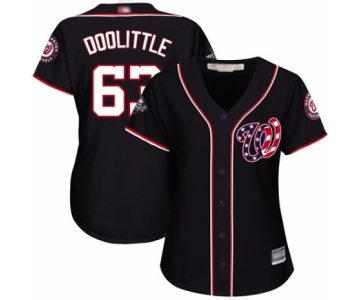 Women's Washington Nationals #63 Sean Doolittle Authentic Navy Blue Alternate 2 Cool Base 2019 World Series Bound Baseball Jersey