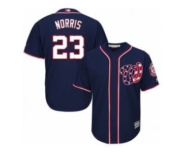 Youth Majestic Washington Nationals #23 Derek Norris Replica Navy Blue Alternate 2 Cool Base MLB Jersey