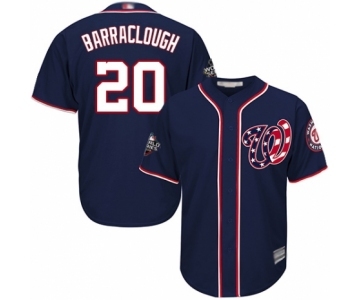 Youth Washington Nationals #20 Kyle Barraclough Authentic Navy Blue Alternate 2 Cool Base 2019 World Series Bound Baseball Jersey