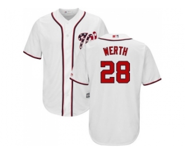 Youth Washington Nationals #28 Jayson Werth White Cool Base Stitched MLB Jersey