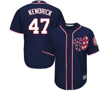 Youth Washington Nationals #47 Howie Kendrick Authentic Navy Blue Alternate 2 Cool Base Baseball Jersey