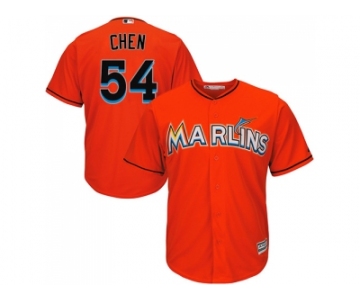 Youth Miami Marlins #54 Wei-Yin Chen Orange Cool Base Stitched MLB Jersey